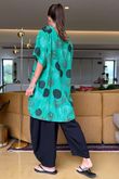Made in Italy Praia da Marinha Pure Cotton Top Emerald